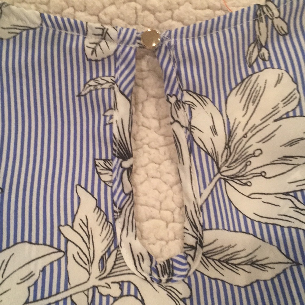 Haute Monde Floral Striped Tie Waist Romper - Picture 6 of 9